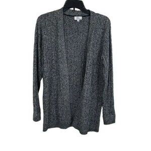 Kim Rogers Womens Knit Open Front Cardigan Sweater Size S